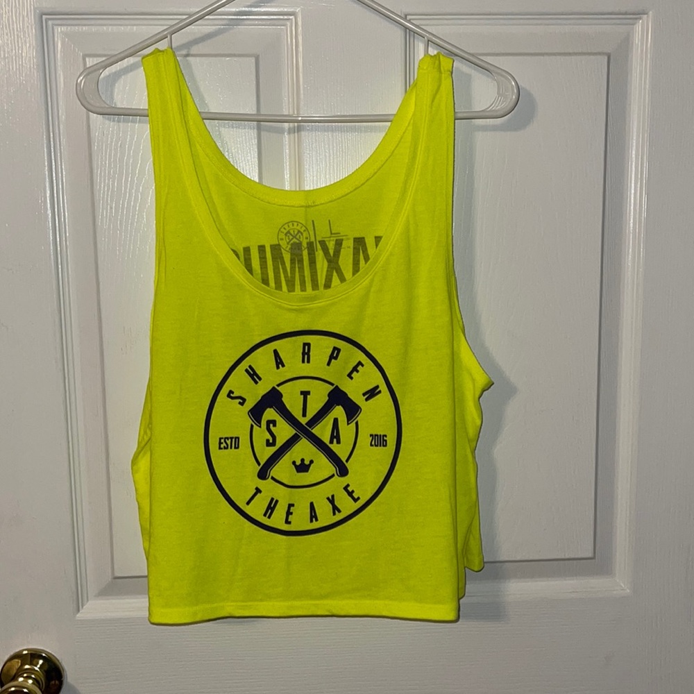 Sharpen the Axe Crop Top Tank